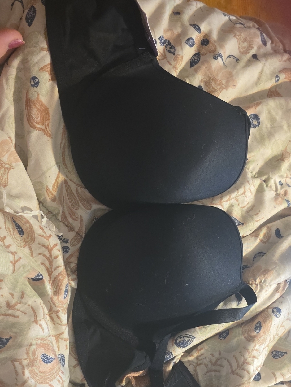 Auden Black Strapless Padded Bra with Removable Support